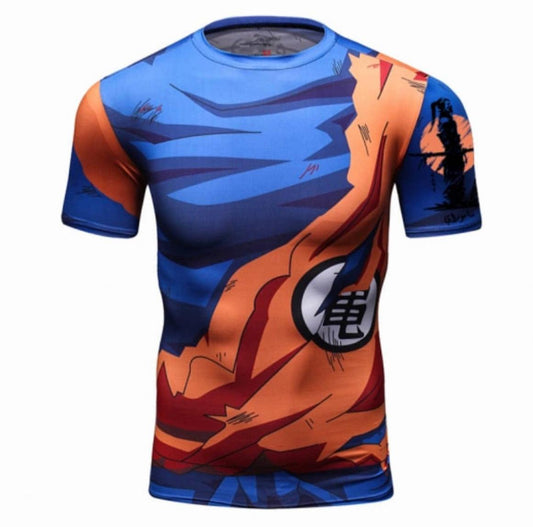 Goku Jiu-Jitsu Rash Guard - Short Sleeve Compression Top